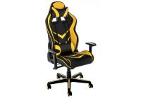 Компьютерное кресло Racer черное / желтое. Фото №1