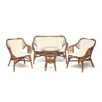 Комплект для отдыха Sonoma (стол круглый +2 кресла+диван) (coco brown (коричневый кокос))