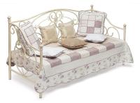 Кровать металлическая JANE 90*200 см (Day bed), Античный белый (Antique White). Фото №1