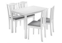 Обеденная группа Mali (стол и 4 стула) white / grey. Фото №1