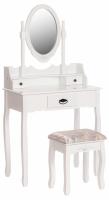 Туалетный столик с зеркалом и табуретом Secret De Maison GAUDE (mod. TT-DT003) МДФ+Павловния, 75*40*145, Белый (White). Фото №1