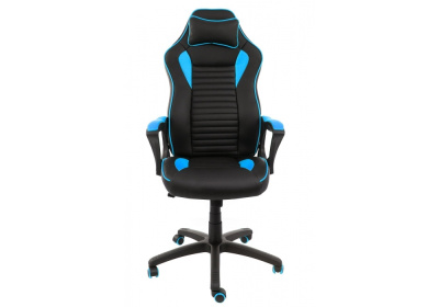Компьютерное кресло Leon черное / голубое. Фото №4
