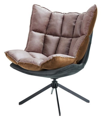 Дизайнерское кресло HUSK DC-1565F коричневое (BROWN). Фото №2