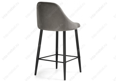 Барный стул Джама темно-серый / черный матовый. Фото №4