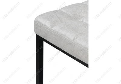 Барный стул Лофт кожзам серый мрамор / черный матовый. Фото №4