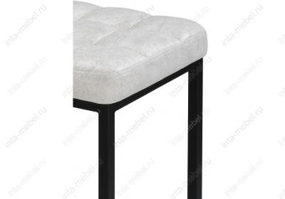 Барный стул Лофт кожзам серый мрамор / черный матовый. Фото №3