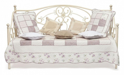 Кровать металлическая JANE 90*200 см (Day bed), Античный белый (Antique White). Фото №2