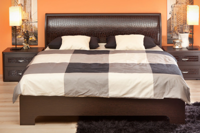 Кровать-3 с основанием  900 экокожа Парма. Фото №3