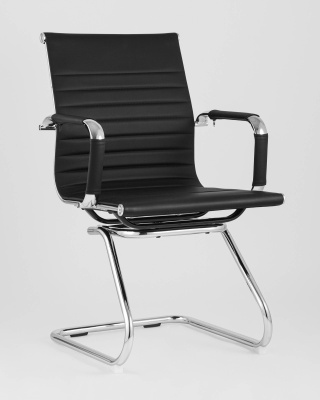 Кресло для посетителей TopChairs Visit черное. Фото №3