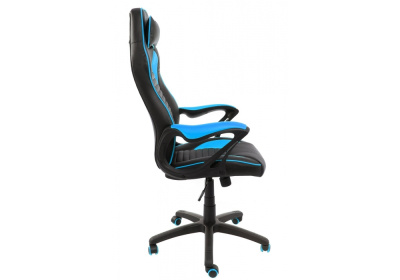 Компьютерное кресло Leon черное / голубое. Фото №3