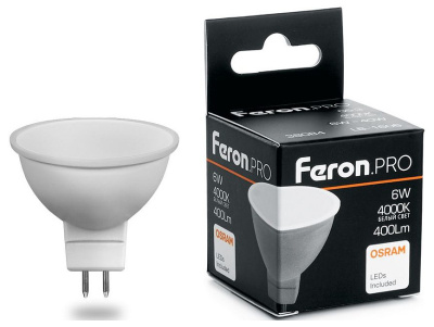 Лампа светодиодная Feron LB-1606 GU5.3 6Вт 4000K 38084. Фото №2