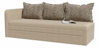 Кушетка Верди Бежевая рогожка Софа (рогожка, Бежевый) 197/75/67 Подлокотник слева.. Фото №1