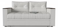 Диван прямой Атланта Мини Выкатной (экокожа, Белый) 160/85/83. Фото №1