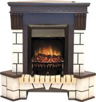 Электрокамин Stone Corner AO с очагом Fobos Lux BL S