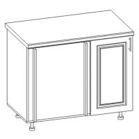 Секция напольная угловая под мойку Верона крем глянец. Фото №1