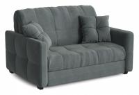 Диван прямой Карина 2 Грей аккордеон (велюр, Серый) 140/95/110. Фото №1