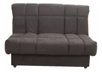 Диван прямой Виа Аккордеон (велюр, Коричневый) 125/88/103. Фото №1