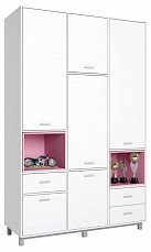 Шкаф комбинированный Polini Kids Mirum, белый. Фото №2