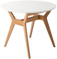 Стол Нарвик круглый д.960 бук-белый. Фото №1