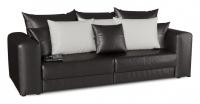 Диван Мэдисон 2 экокожа (экокожа, Черный) 250/90/120. Фото №1