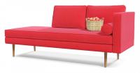 Диван прямой Blues Fresh com 54 нераскладной (красный микровелюр) Подлокотник справа.. Фото №1