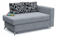 Диван прямой Вика Серая рогожка Выкатной (рогожка, Серый) 137/85/75 Подлокотник справа.. Фото №1