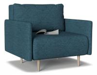 Кресло Mille Armchair 04 с подлокотниками не раскладное Синий рогожка. Фото №1