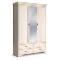 Шкаф распашной трехдверный с зеркалом Сиена. Фото №1