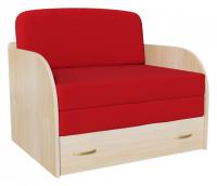 Диван прямой Юлечка дизайн 2 выкатной (рогожка, Красный) 103/90/80. Фото №1