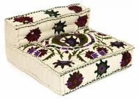 Модуль мягкий со спинкой Secret De Maison MAHARAJA (mod. MA-102) cotton Kilim, 80х80х43см, белый с цветами фото Модуль мягкий со спинкой Secret De Maison MAHARAJA (mod. MA-102) cotton Kilim, 80х80х43см, белый с цветами. Фото №1