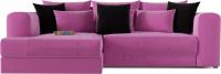 Диван угловой Мэдисон 3 вельвет (вельвет, Фиолетовый) 250/80/160 левый. Фото №1
