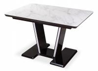 Столы с керамогранитом , Белый глянец/керамогранит под белый мрамор. Фото №1