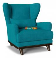 Кресло Оскар (Людвиг) дизайн 2 Голубой велюр фото Кресло Оскар (Людвиг) дизайн 2 Голубой велюр