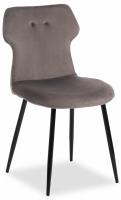Стул Secret De Maison ROBOCOP (mod. DC0128) вельвет/металл, 57 х 46 х 85 см , серый (HLR 24)/черный   (поставляется по 4 шт)