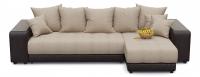 Диван угловой Дубай Beige Еврокнижка (рогожка+экокожа, Бежевый) 300/85/160 правый фото Диван угловой Дубай Beige Еврокнижка (рогожка+экокожа, Бежевый) 300/85/160 правый. Фото №1