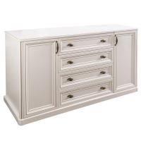 Комод широкий в гостиную Натали  белый глянец. Фото №1