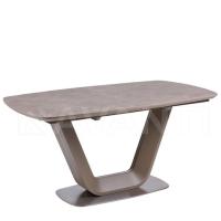 Стол обеденный OASIS/CERAMIC (160) MATT MOKKA/LATTE (сатин мокка/латте). Фото №1