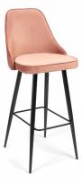 Стул барный KISH (mod. 714) ткань/металл, 50х57х110 см, высота до сиденья 78 см, коралловый barkhat 15 /черный (поставляется по 2 шт) фото Стул барный KISH (mod. 714) ткань/металл, 50х57х110 см, высота до сиденья 78 см, коралловый barkhat 15 /черный (поставляется по 2 шт). Фото №1