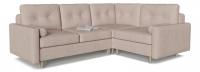 Диван модульный угловой Белфаст 6 Бежевый рогожка, угол правый. Фото №1