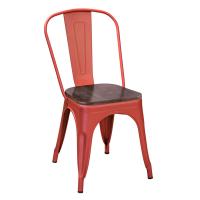 Стул Tolix Wood Коралловый красный. Фото №1