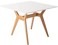 Стол Нарвик квадратный 860*860 бук-белый. Фото №1