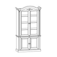 Шкаф Мальта для книг 2852. Фото №1