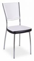 Стул кухонный  искрящийся белый/черный венге, повышенной комфортности