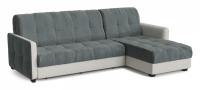 Диван угловой Карина Серый аккордеон (велюр+экокожа, Серый) 250/95/170 правый фото Диван угловой Карина Серый аккордеон (велюр+экокожа, Серый) 250/95/170 правый. Фото №1