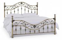 Кровать металлическая CHARLOTTE 160*200 см (Queen bed), цвет: Античная медь (Antique Brass). Фото №1