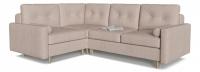 Диван модульный угловой Белфаст 6 Бежевый рогожка, угол левый. Фото №1