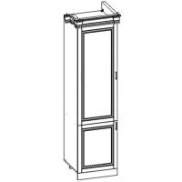 Пенал напольный высокий Верона крем глянец. Фото №1