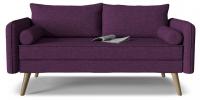 Диван прямой Khayfa Violet нераскладной Фиолетовый рогожка. Фото №1