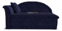 Тахта Капри Denim выкатной Синий флок Подлокотник слева.. Фото №1