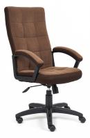 Кресло TRENDY флок/ткань, коричневый, 6/TW-24. Фото №1
